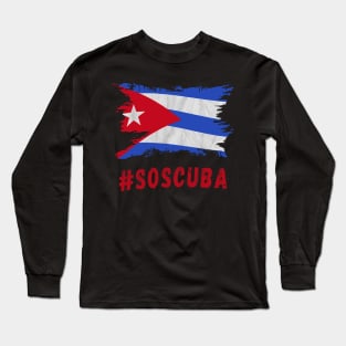 Cuba Libre Freedom Vintage SOSCuba Long Sleeve T-Shirt